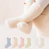 0-5Years Baby Thickened Terry Socks For Girls Boys Autumn Winter Newborn Warm Boneless Sock Cute Ear Candy Color Stockings New