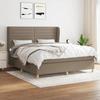 3128625 vidaXL Divan Bed with Mattress Taupe 180x200 Cm Fabric