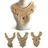 2pcs Fashion Sewing Accessories Embroidered Sequin Fabric DIY Applique Trim Lace Collar