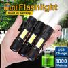 Mini Torch LED Rechargeable Flashlight Portable USB Charging Flashlight High Power Bank Camping Waterproof Long Range Lantern