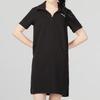 Puma Solid Color Casual Loose Minimalist Knitted Polo Short Sleeve Dress Women Dress Black 676658-01