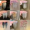Elegant European & American Rhinestone Tassel Earrings – Long, Atmospheric Design for Fashion-Forward Women