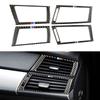 Carbon Fiber Car Control Panel Left-Right Air Conditioner Outlet Frame Cover Stickers For BMW X5 E70 X6 E71 2008-13