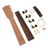 Ukulele Neck Fretboard Replacement Kit Neck String Knobs Bridge Rosewood Fingerboard Set for 23