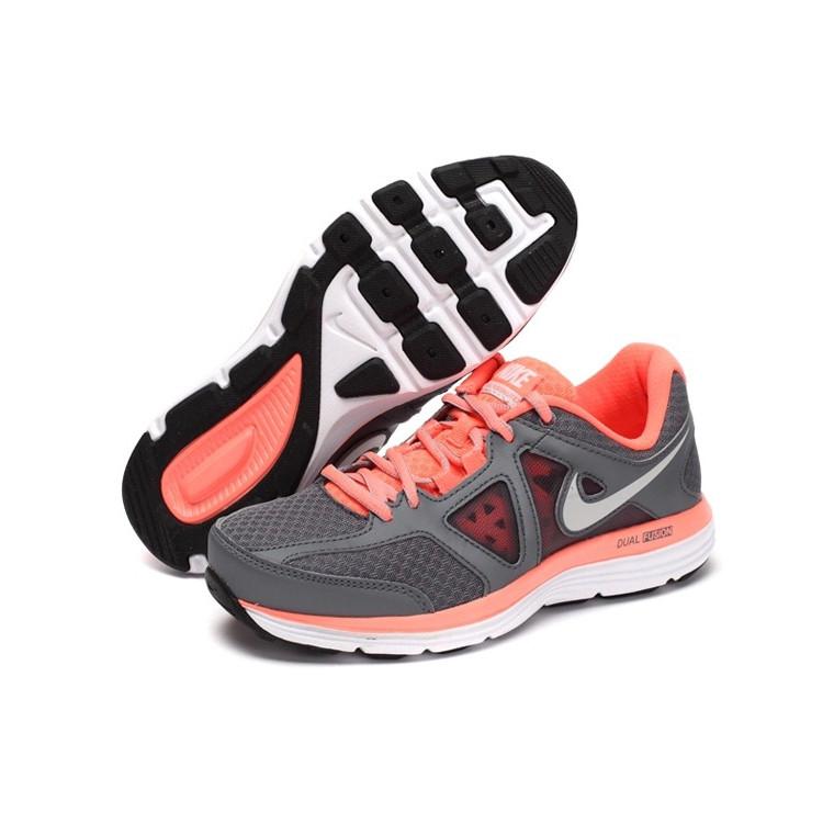 Nike Dual Fusion Lite 2 Msl Comfortable Non-Slip Durable Low-Top Running Shoes Women Sneaker Gray Orange 642826-007