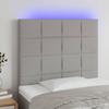 VidaXL LED Headboard Bedroom Furniture Single Bed Accessory Headboard Bed Frame Interior Light Grey 3122398