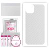apgo Protective Skin Sticker for the Back Compatible with Apple iPhone 15 Pro Max, Wrap Film, Foil, Vinyl - Pattern Transparent Carbon