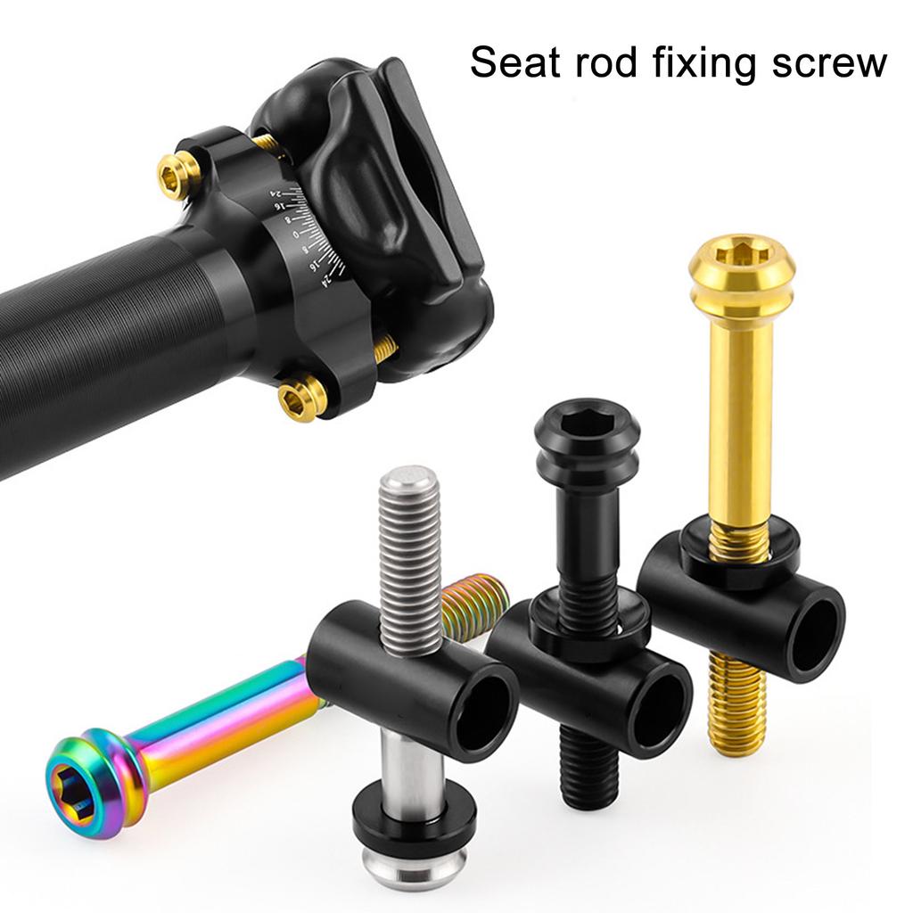 Titanium Alloy Seatpost Screw 5x30/40mm Universals Seatpost Cycling Screws Bicycles Seatpost Clamp Tube Bolt Nut Washer