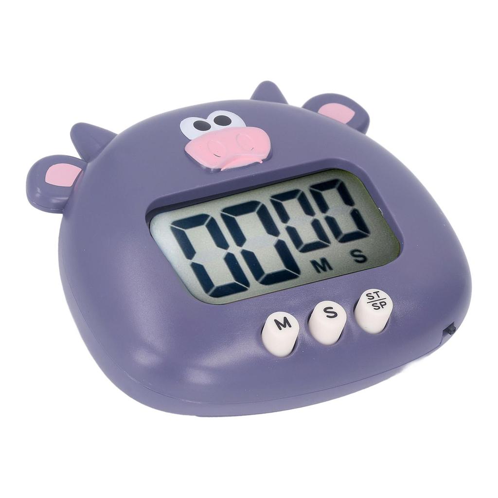 Digital Kitchen Timer Countup Countdown Cartoon Animal Sound Flash Alert Easy Operation with Stand