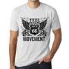 Men’s Vintage Tee Shirt Graphic T Shirt Feel The Movement Vintage White