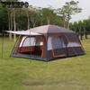 5 Colors Ultralarge Double Layer Outdoor 2living Rooms and 1hall Family Camping Tent In Top Quality Large Space Tent