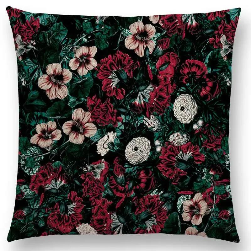 Latest Gorgeous Floral Night Forest Garden Print Throw Pillow Case Home Decor Cushion Covers / Cushion Cover Hogar