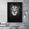 Black White Animal Canvas Wall Art Painting Lion Giraffe Zebra Nordic Posters and Prints Wall Pictures for Living Room Decoratio
