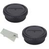 JJC Canon Mount Rear Lens Caps and Body Caps for Canon EOS 5D III 6D 1DX III and Other Canon Mount Cameras and Lenses EF/EF-S (2 Pairs) 90D, 80D, IV,