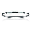 [J0829] - Silver Bracelet 'Scarlett' Black Silver - 40x2 Mm