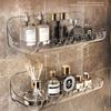 Washstand Cosmetics Storage Rack Acryli Shower Storage Rack Bathroom Shelf No Drill Organizer Wall Mounted Toilet Shampoo Holder