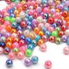 Acrylic ABS Imitation Pearl AB Color Round Beads for DIY Bracelets and Jewelry Accessories