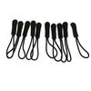 10pcs Zipper Pulls Replacement Zip Cord Puller Slider Jacket Backpacks Black