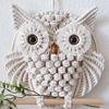 Owl Macrame Wall Hanging Decor for Living Room Office Bedroom Hand Woven Boho Tapestry Owl Markaf Wall Art Crafts