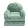 Kids Sofa Cartoon Green Dinosaur Foldable Wide Handle Soft Breathable Toddler Chair for Reading