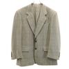 90s Cashmere Blend Old Check Pattern Tailored Jacket Gray Men's Used