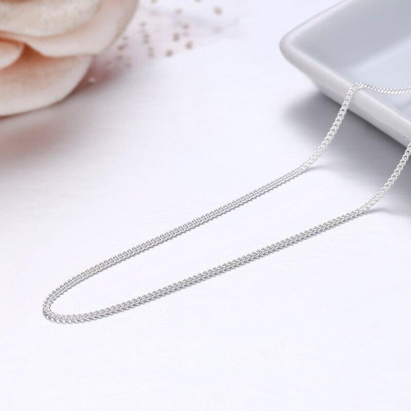 14 "-32 "Slim Thin Pure 925 Sterling Silver Side Curb Chain Choker Necklaces For Women Girl Jewelry Kolye Collare Collier Ketting