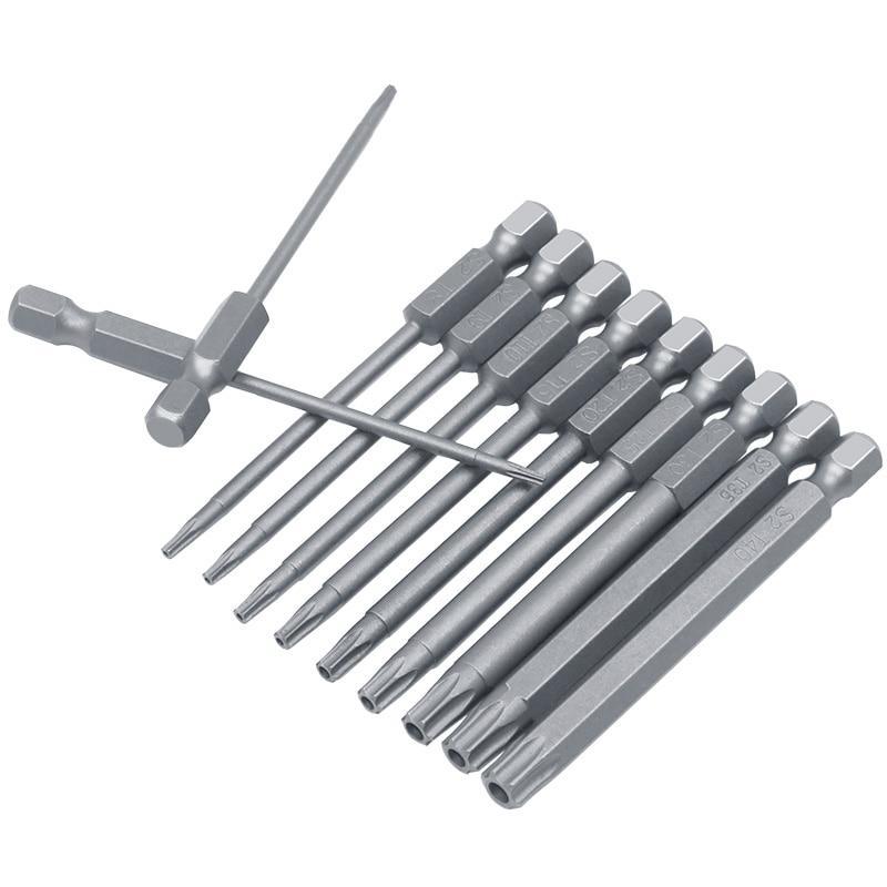 11pcs 12pcs Security Bit Set Tamper Proof Screwdriver Drill Bit Screw Driver Bits Torx Flat Head 1/4" Hex Driver Bits