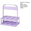 6 Bottle Wine Bottle Carrier Plastic Drink Display Stand Folding Beverage Carrier with Handle Portable Wine Storage Basket for Bar BBQ Picnic
