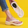Women's Summer Flip-Flops with Thick Bottom Waterproof and Anti-Slip PVC and PU Insole New Flat Design Women's Outer Wear