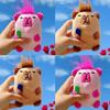 Cute Fried Hair Doll Plush Toy Capybara Doll Bag Charm Doll Guinea Pig Toy