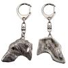 Deerhound, Scottish Deerhound - Silver-plated Key Ring with Dog, Handbag Decoration, Backpack Pendant by Brand
