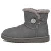 Mini Bailey Button Crystals Short Snow Boots Women Boots Charcoal 1138170-CHRC