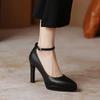 2024 Spring New High-heeled Women's Shoes Fashion Thin Heel Pointed Catwalk Shallow Mouth Single Shoes Comfortable One-button Work Shoes