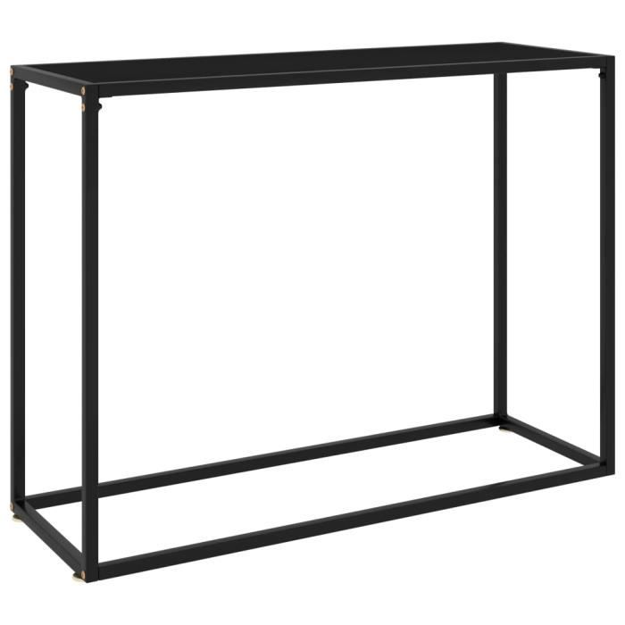 VidaXL Table console, Noir 100x35x75 cm Verre trempé