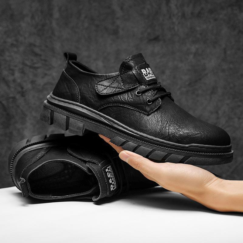 Men's Casual Shoes British Style Business Shoes Wear-resistant Thick Bottom Outdoor Breathable Oxford Shoes All-match Dress Shoe