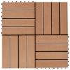 VidaXL 11x WPC Teak Terrace Tiles Patio Slab Floor Garden Balcony 45024