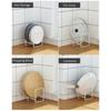 S/L New Portable Pot Rack Cover Kitchen Plate Rack Dish Drying Rack Kitchen Dish Rack Plate Organizer Drainer Cabinet Sort Rack