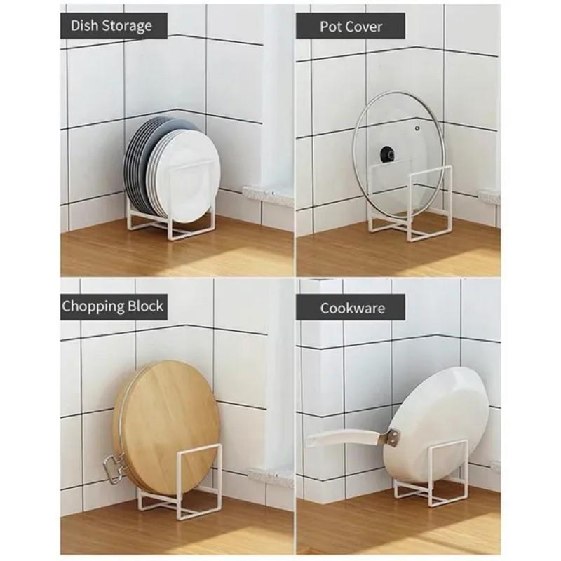 S/L New Portable Pot Rack Cover Kitchen Plate Rack Dish Drying Rack Kitchen Dish Rack Plate Organizer Drainer Cabinet Sort Rack