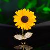 Japanese & Korean-Style Cute Sunflower Brooch Pin - Anti-Exposure, Fashionable, Creative Accessory for Women