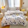 Пододеяльник с цветочным рисунком 100% хлопок, приятный для кожи, мягкий, ботанический цветок, легкое постельное белье, пододеяльник с застежкой-молнией