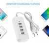 4 USB Fast Charging 4 Ports Plug Power Strip Charger Charging 3.0 Sockets Plugs Station USB Ext S0N3