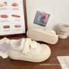 Cream Velcro Little White Shoes Women's Ugly Cute Spring New Chic Niche Korean Version Big Head Board Shoes Platform Bread Shoes