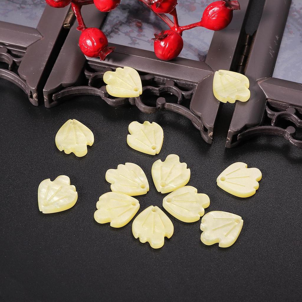 10pcs Acrylic Imitation Shell Peony Petals Pendant Charm For Jewelry Making Antique Accessories