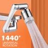 Universal Rotation 1440° Faucet Sprayer Head for Extension Faucets with Aerator Bubbler Nozzle for Kitchen Tap Washbasin and Robot Arm ADM