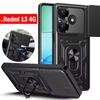 Slide Camera Funda for Redmi 13 4G Case Push Lens Ring Stand Protect Cover for Xiaomi Redmi 13 4G Shockproof Capa