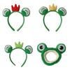 Frog Headbands Furry Plush Cartoon Headbands Hair Accessories for Girls and Womens Holiday Party Headwear