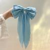 Woman New Bowknot Streamer Hairpin Chiffon Ribbon Barrette Bow Back Head Spring Clip Headwear Fashion Hair Accessories