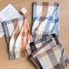 New Plaid Scarf for Women Japanese and Korean Sweet Style Warm Scarf Fashion Shawl Autumn and Winter Imitation Cashmere To Prevent Cold