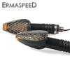 2PCS Smoke Lens Motorcycle LED Turn Signal Light Universal 12V Motorbike Indicators Front Rear Blinkers Amber Lamp