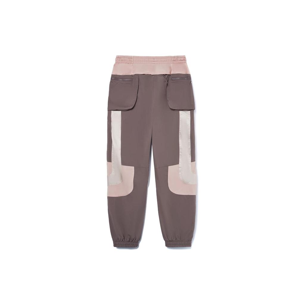 Li Ning Badfive Letter Print Color Block Jogger Pants Men Bottoms Sparrow-Brown AYKR545-2